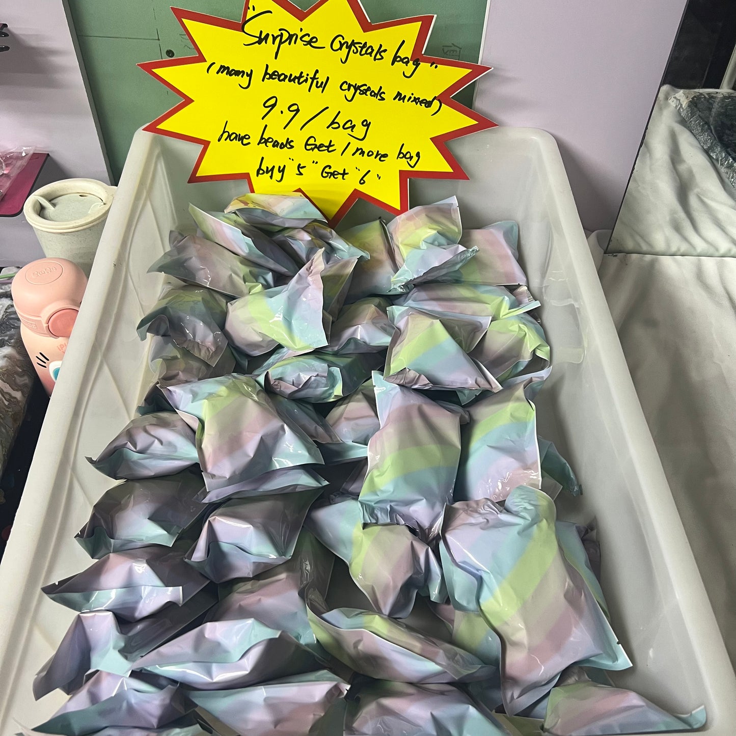 9.9$ open lucky crystal bag ( buy 5 get 6 buy 10 get 13 )