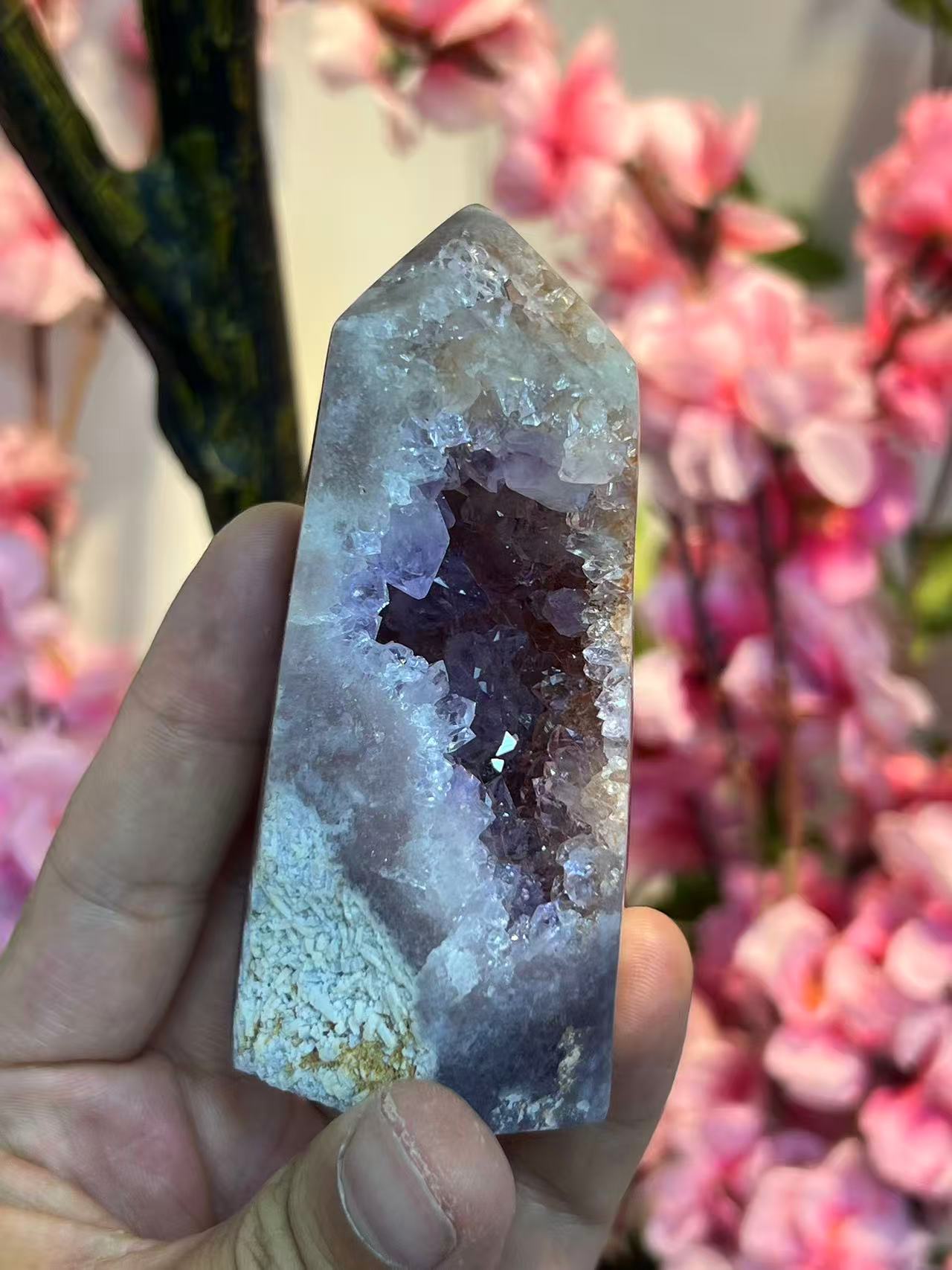 A00006 Old Open Area pink amethyst tower big amethyst durzy
