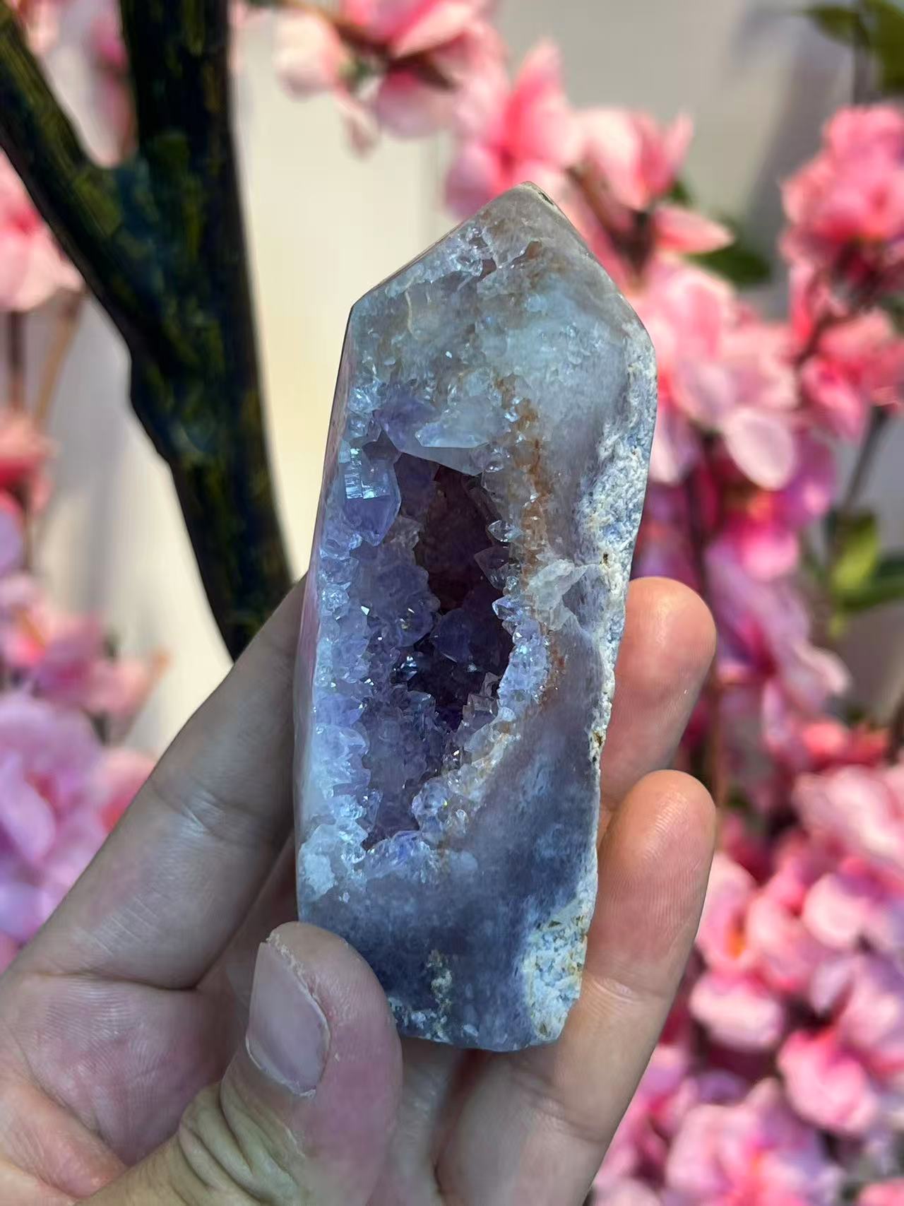 A00006 Old Open Area pink amethyst tower big amethyst durzy