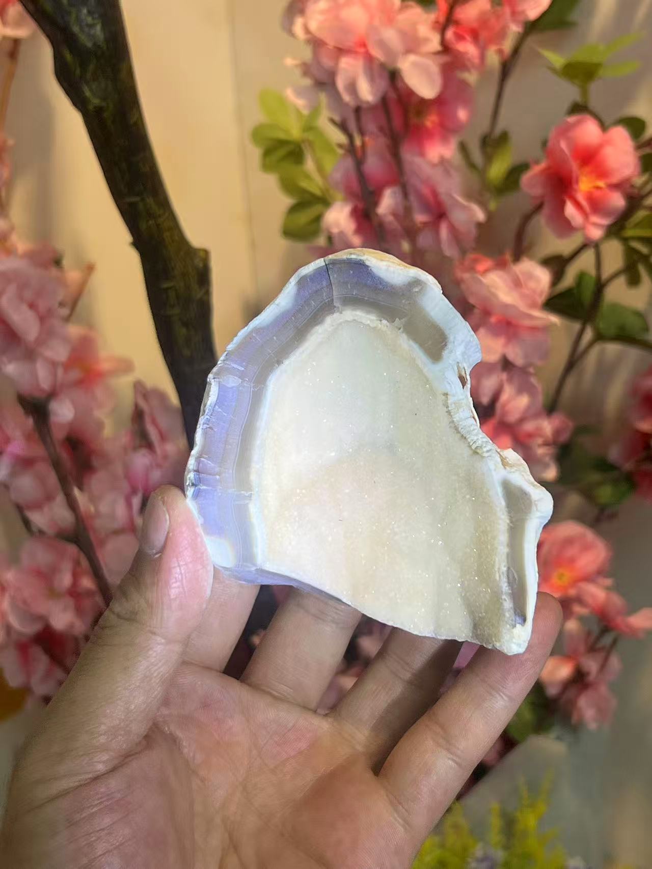 A00007 Candy pouple durzy agate very high cat eye flash