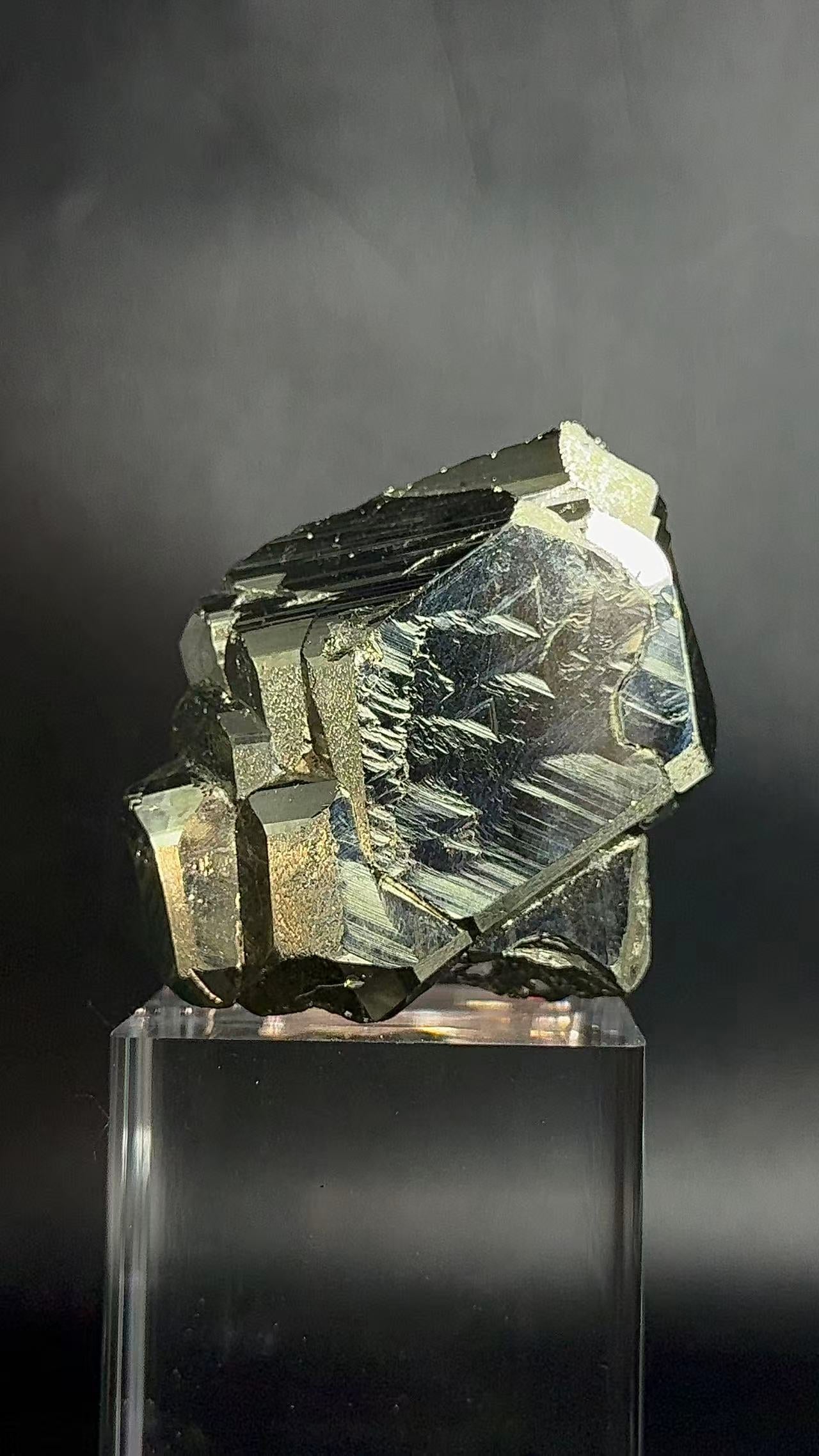A00024 Natural recordkeeper crystal pyrite mixed specularite mineral specimen
