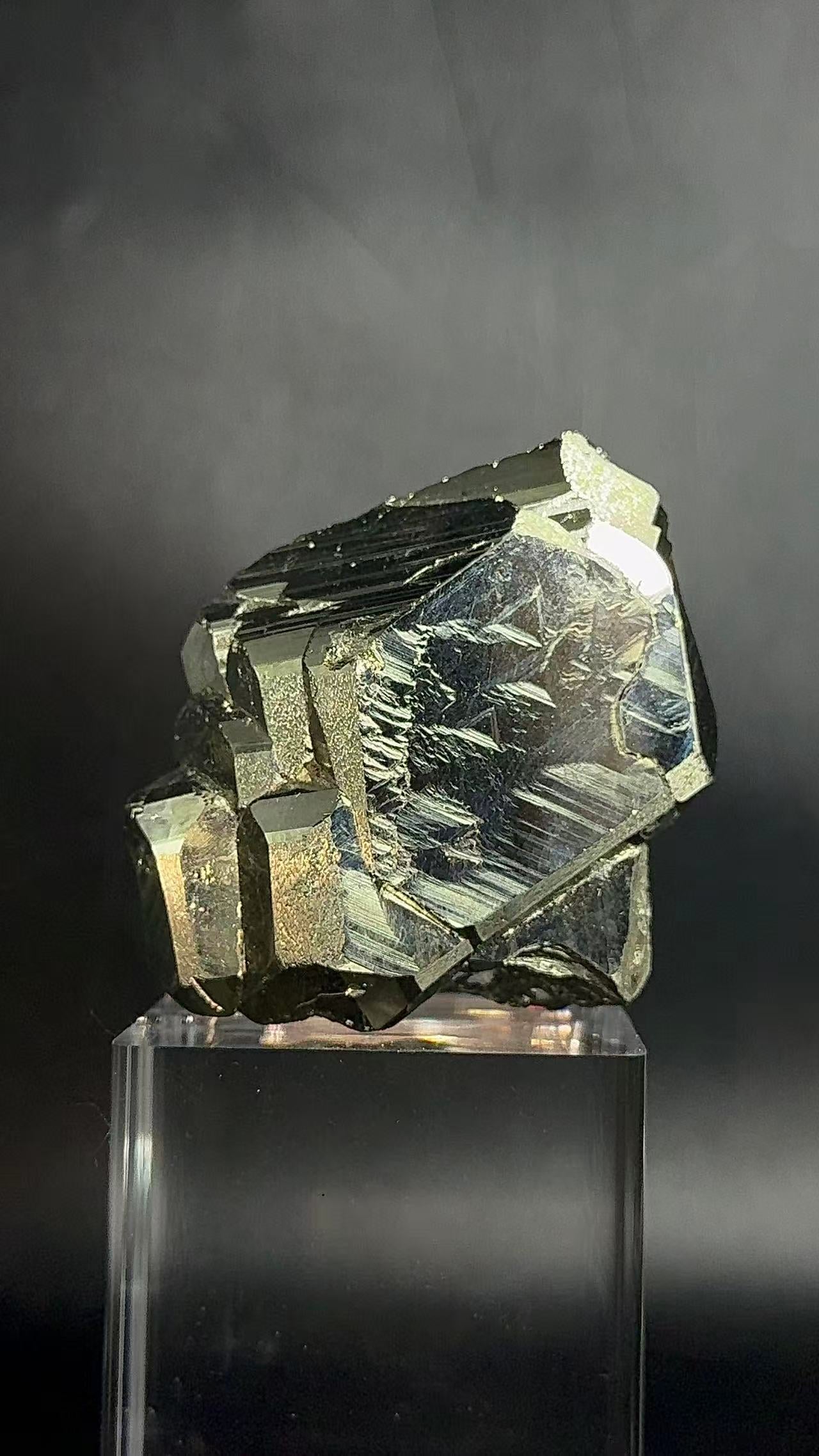 A00024 Natural recordkeeper crystal pyrite mixed specularite mineral specimen