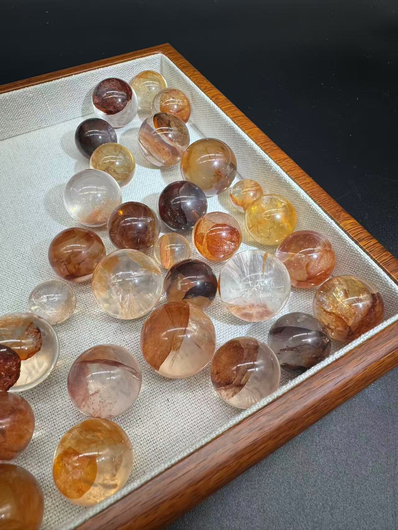 A00035 super higher quality handpick firequartz sphere bead