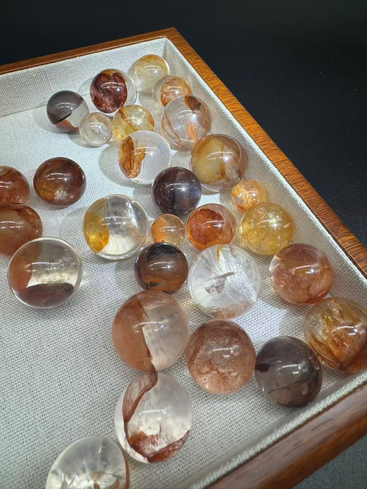 A00035 super higher quality handpick firequartz sphere bead