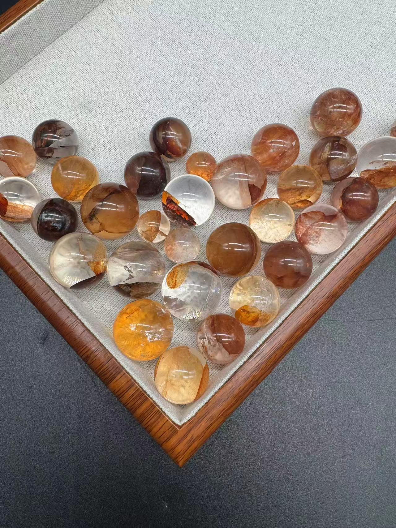 A00035 super higher quality handpick firequartz sphere bead
