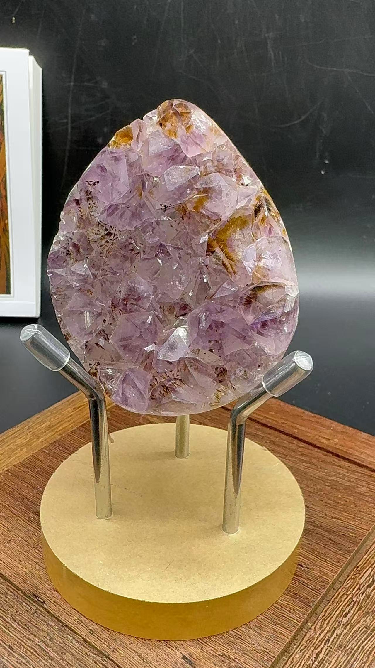 A00038 super higher quality titanium amethyst birth egg