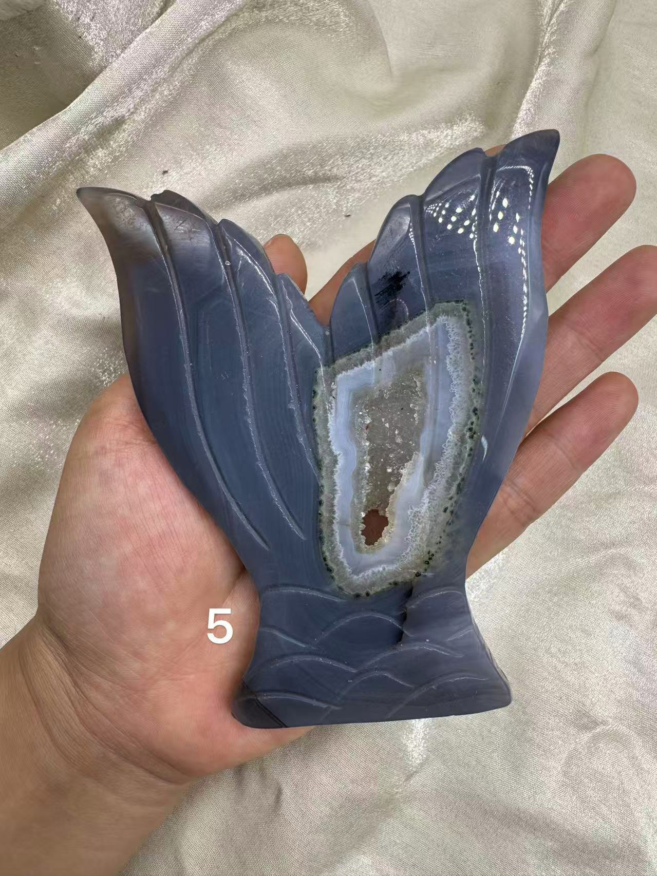 A00053 sparkly druzy agate Mermaid tail