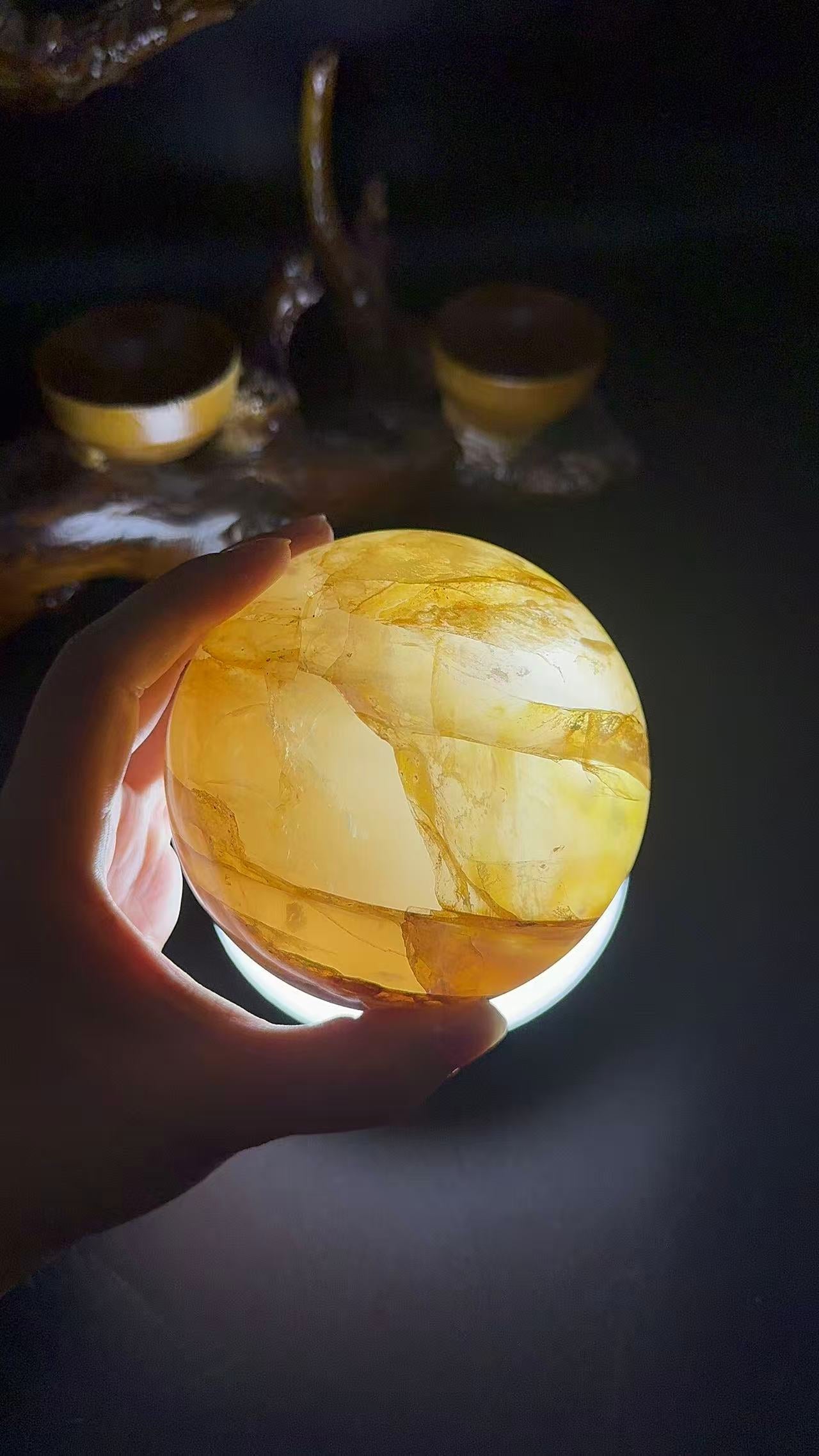 A00069 rare highest quality golden healer big sphere