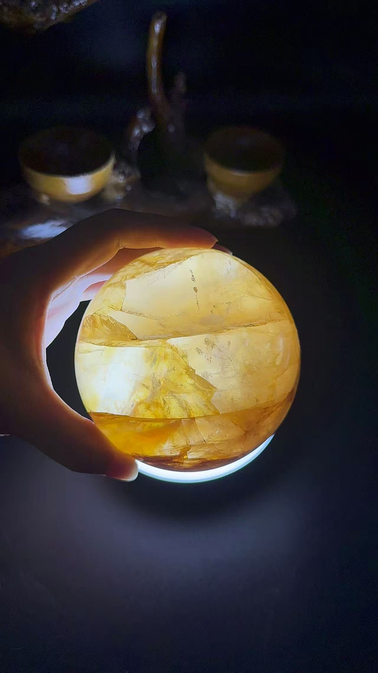 A00069 rare highest quality golden healer big sphere