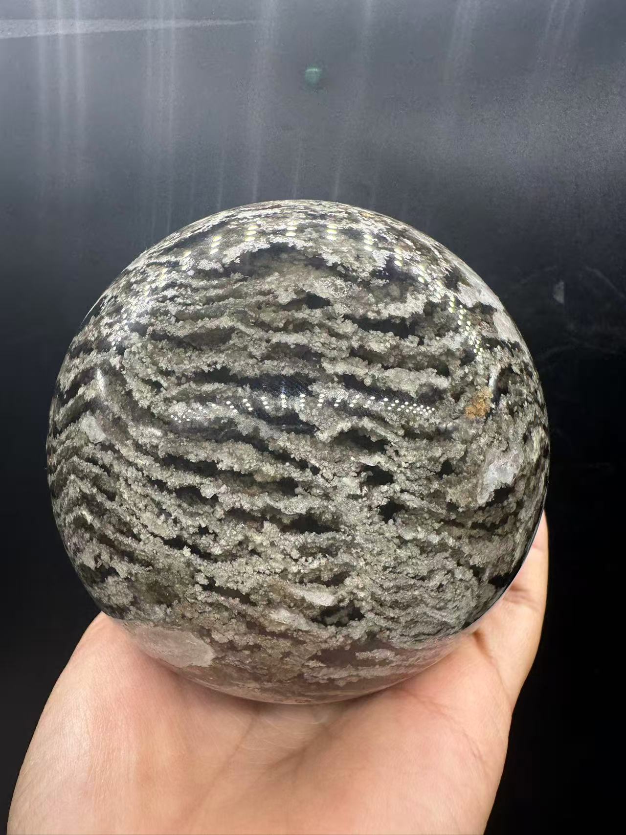 A00070 Rare unique thousand-layer garden mixed titanium big sphere