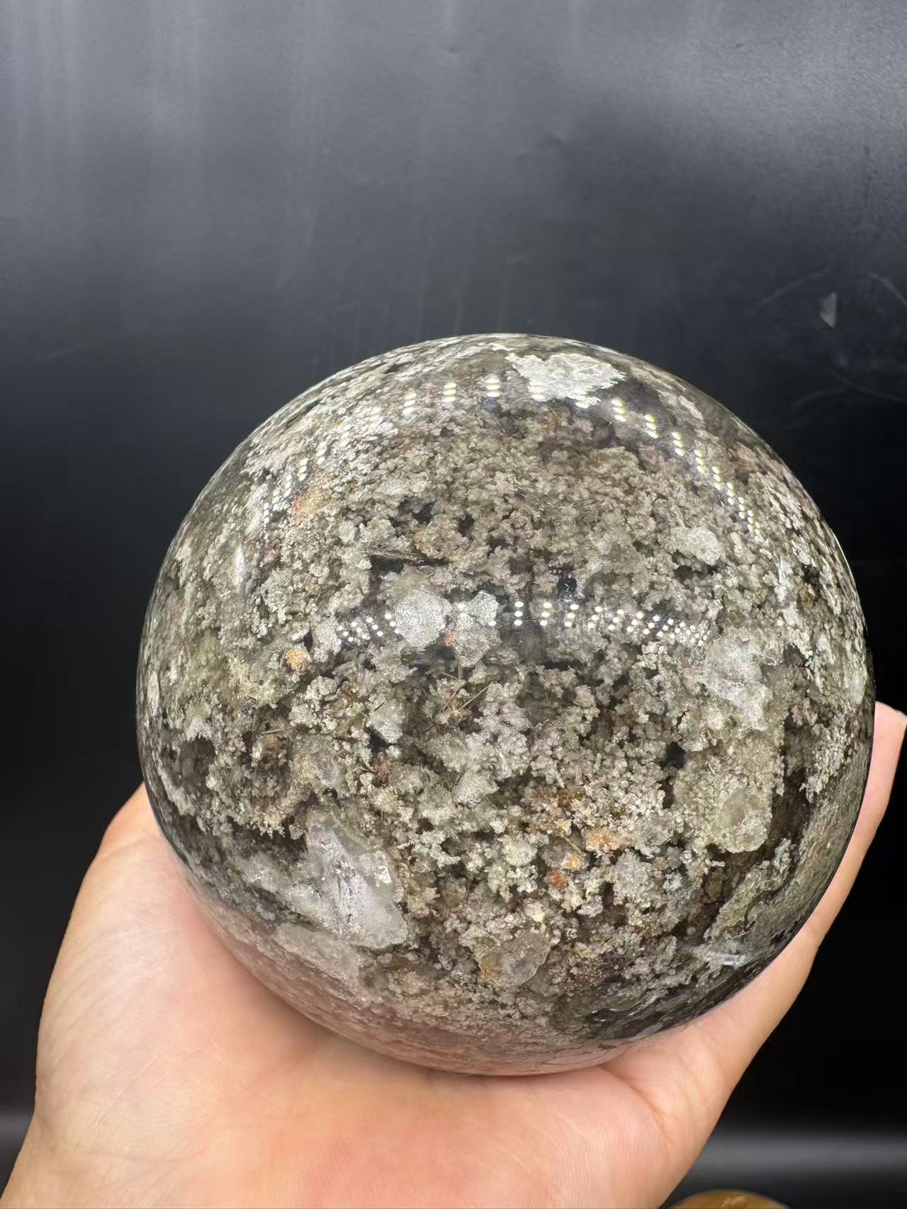 A00070 Rare unique thousand-layer garden mixed titanium big sphere