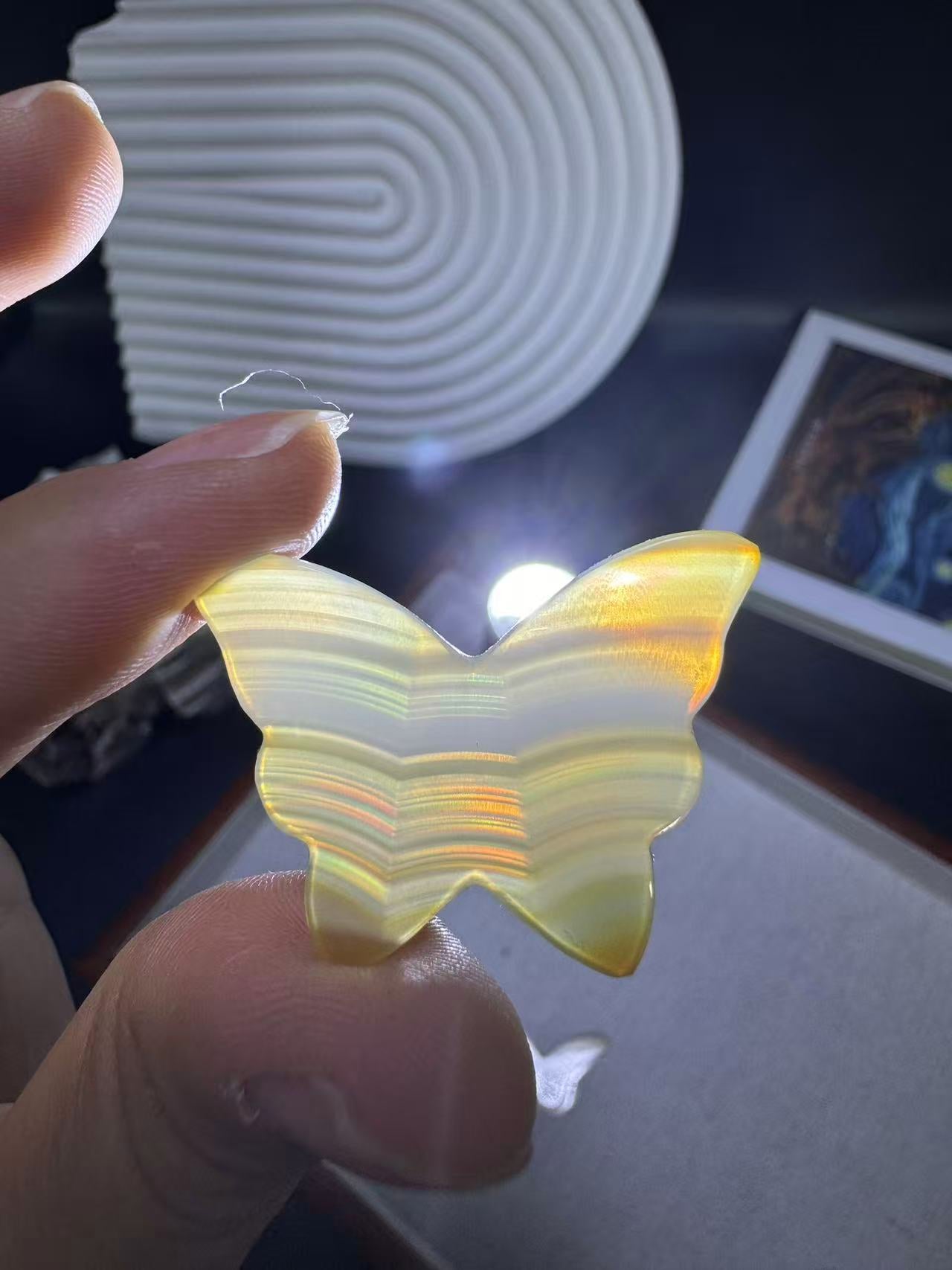 A00073 RARE UNIQUE RAINBOW IRIS agate