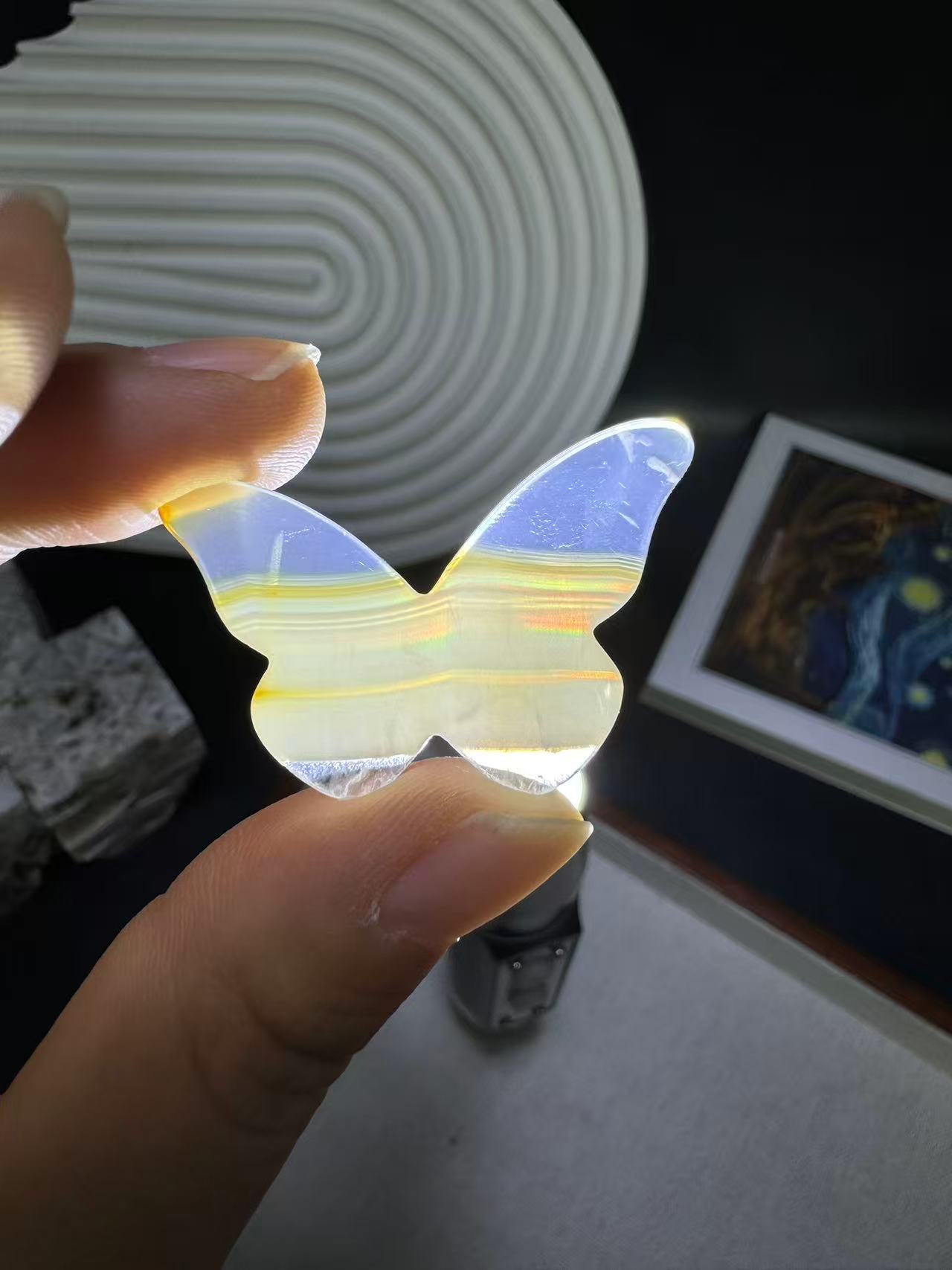 A00073 RARE UNIQUE RAINBOW IRIS agate