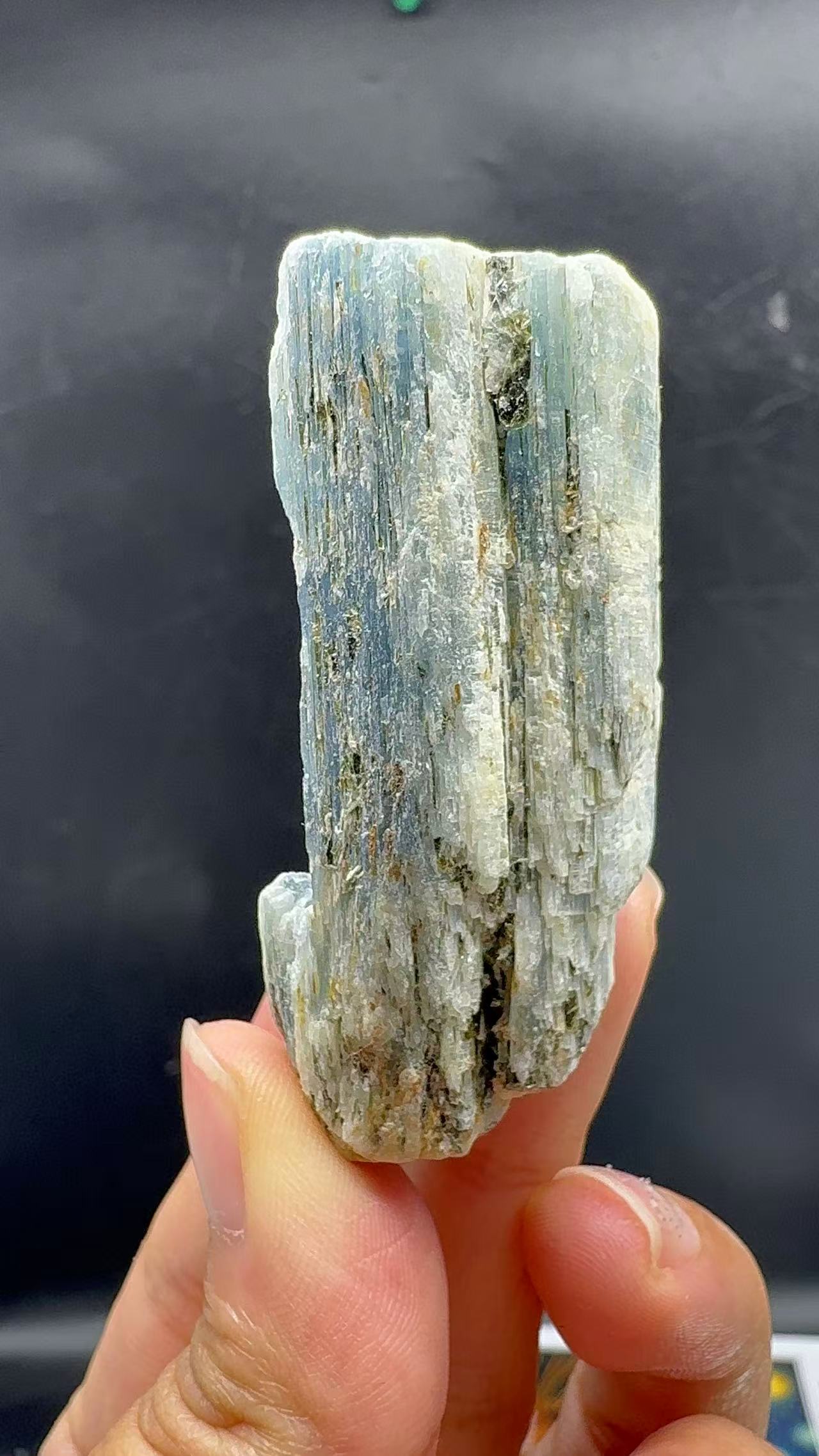 A00084 raw pretty kynite mixed lepidolite mineral