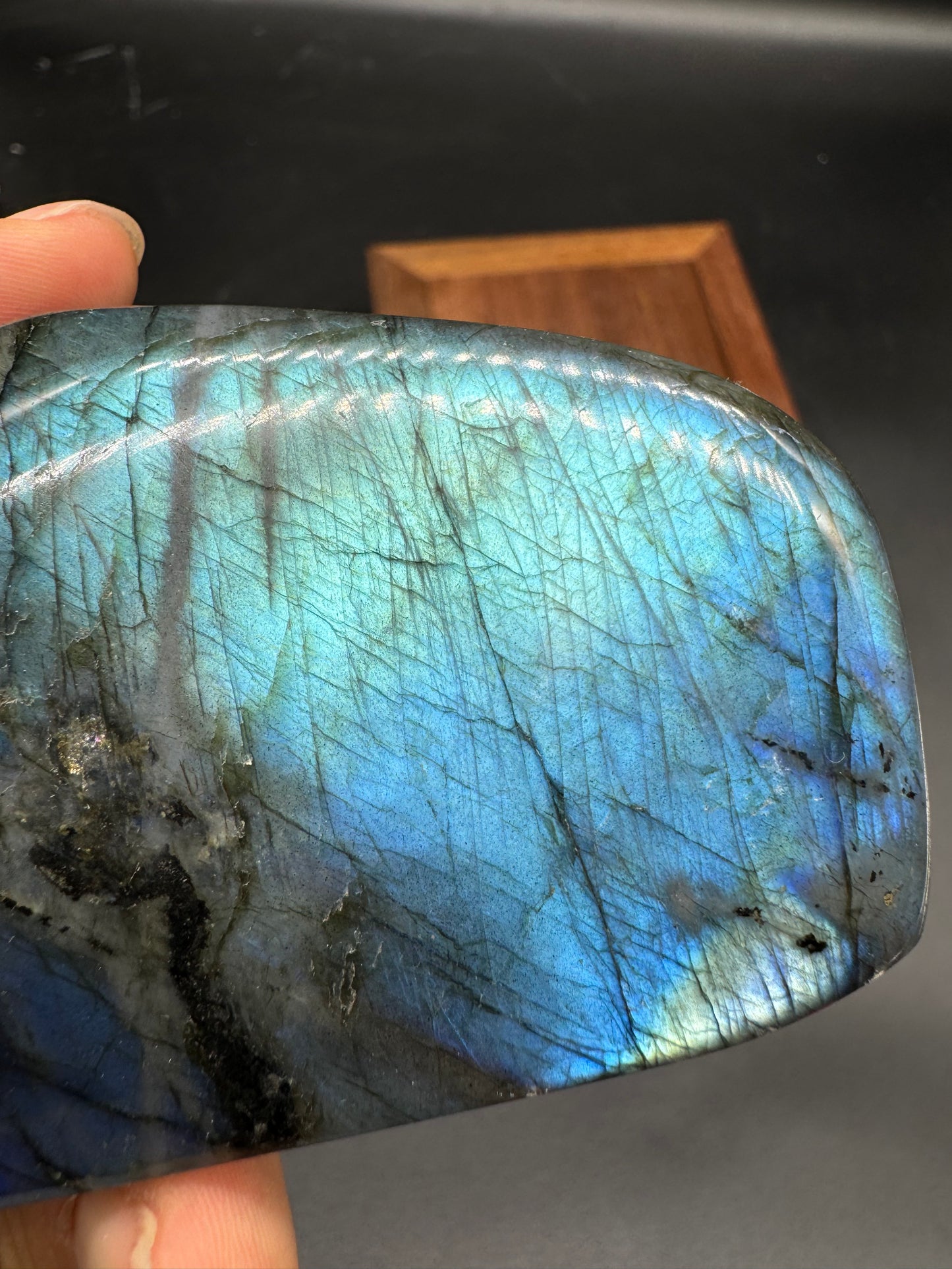 A00095 Natural full blue flash labradorite free form