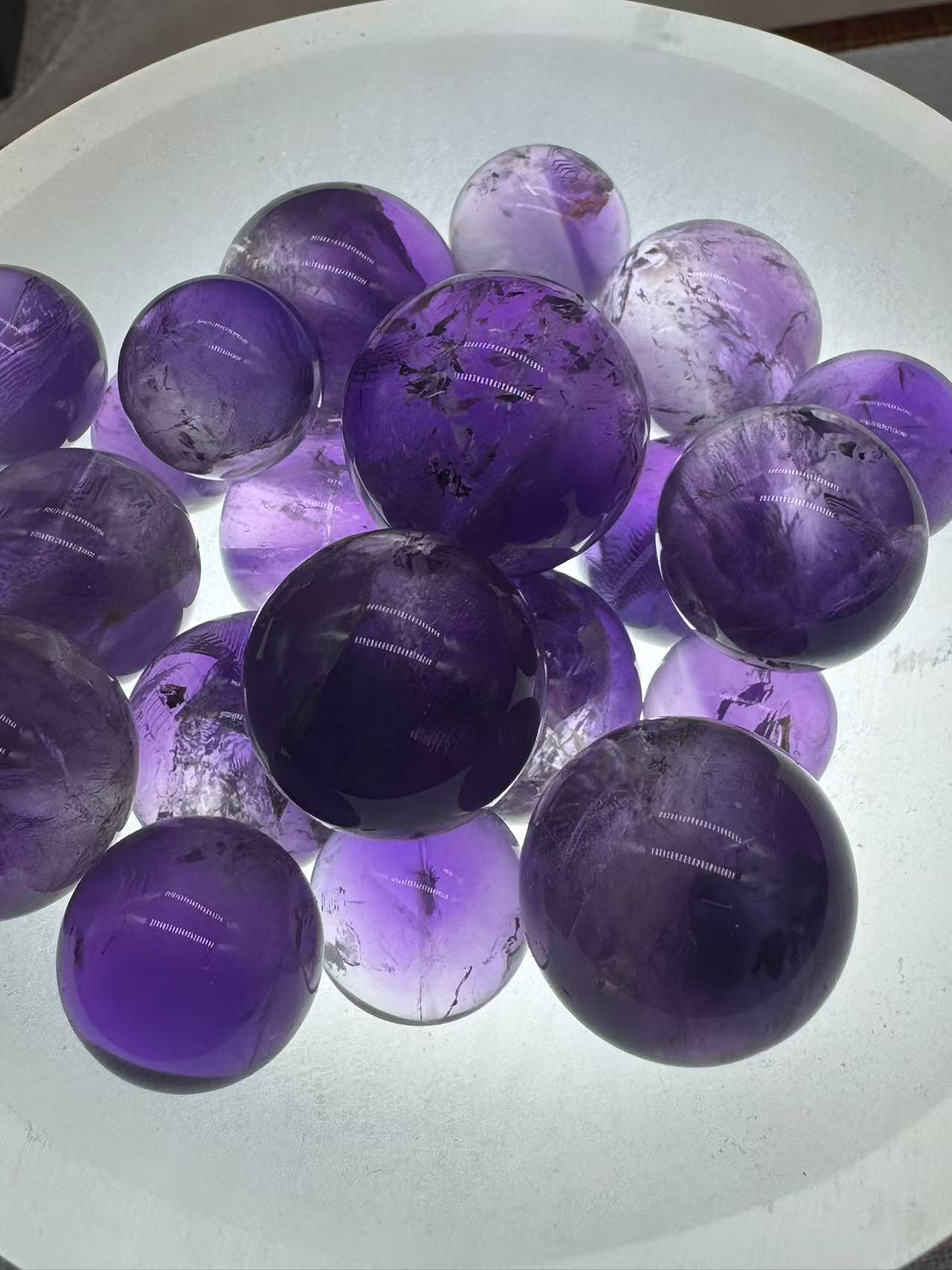 A00123 purple amethyst mini sphere (can do free drill )