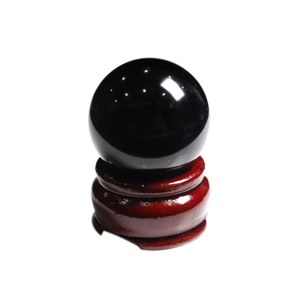 A00193 Obsidian crystal sphere decorative piece polished obsidian array energy