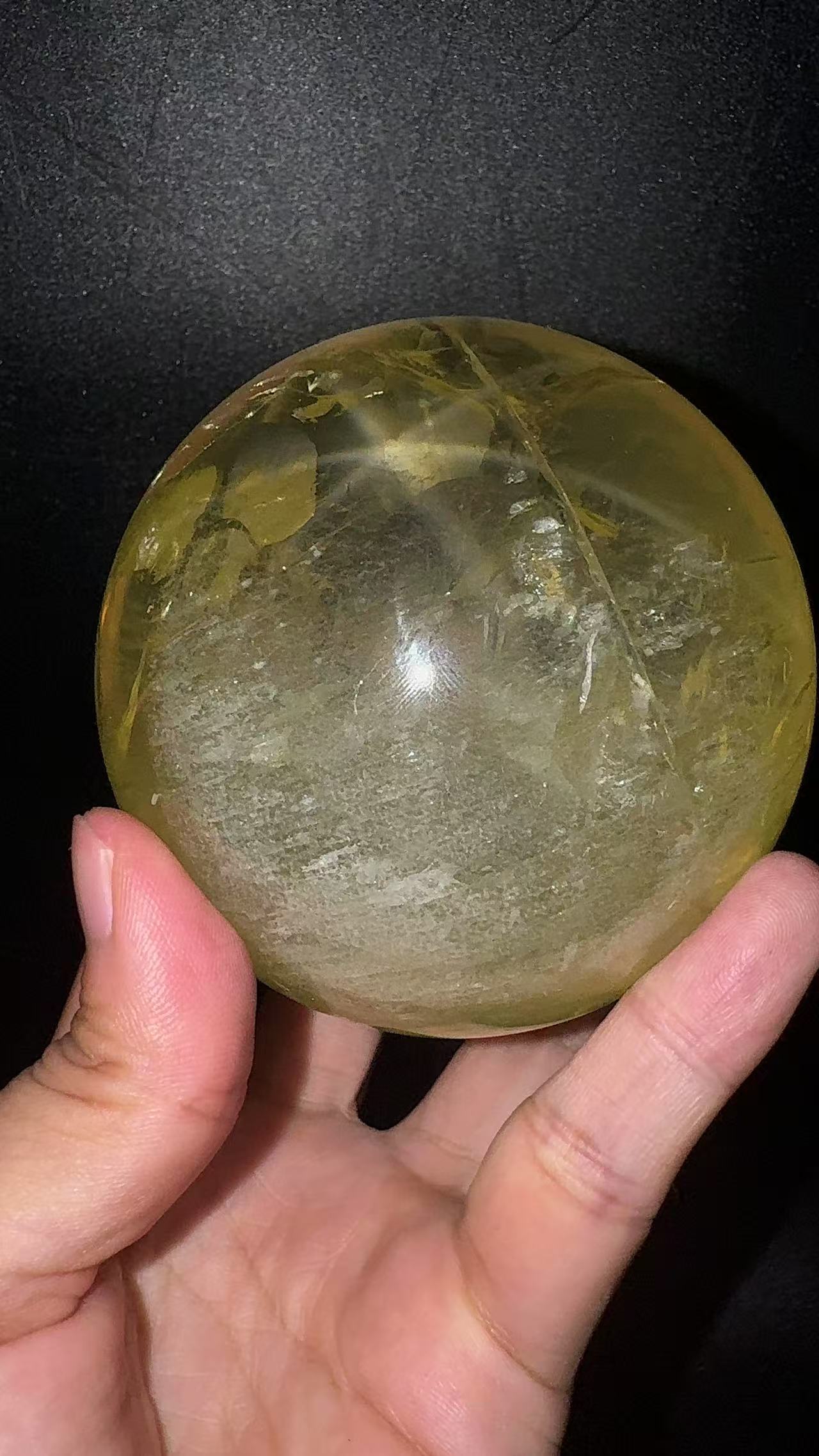 A00222 Rare natural highest quality six star galaxy Asai white amazing rainbow layer citrine sphere