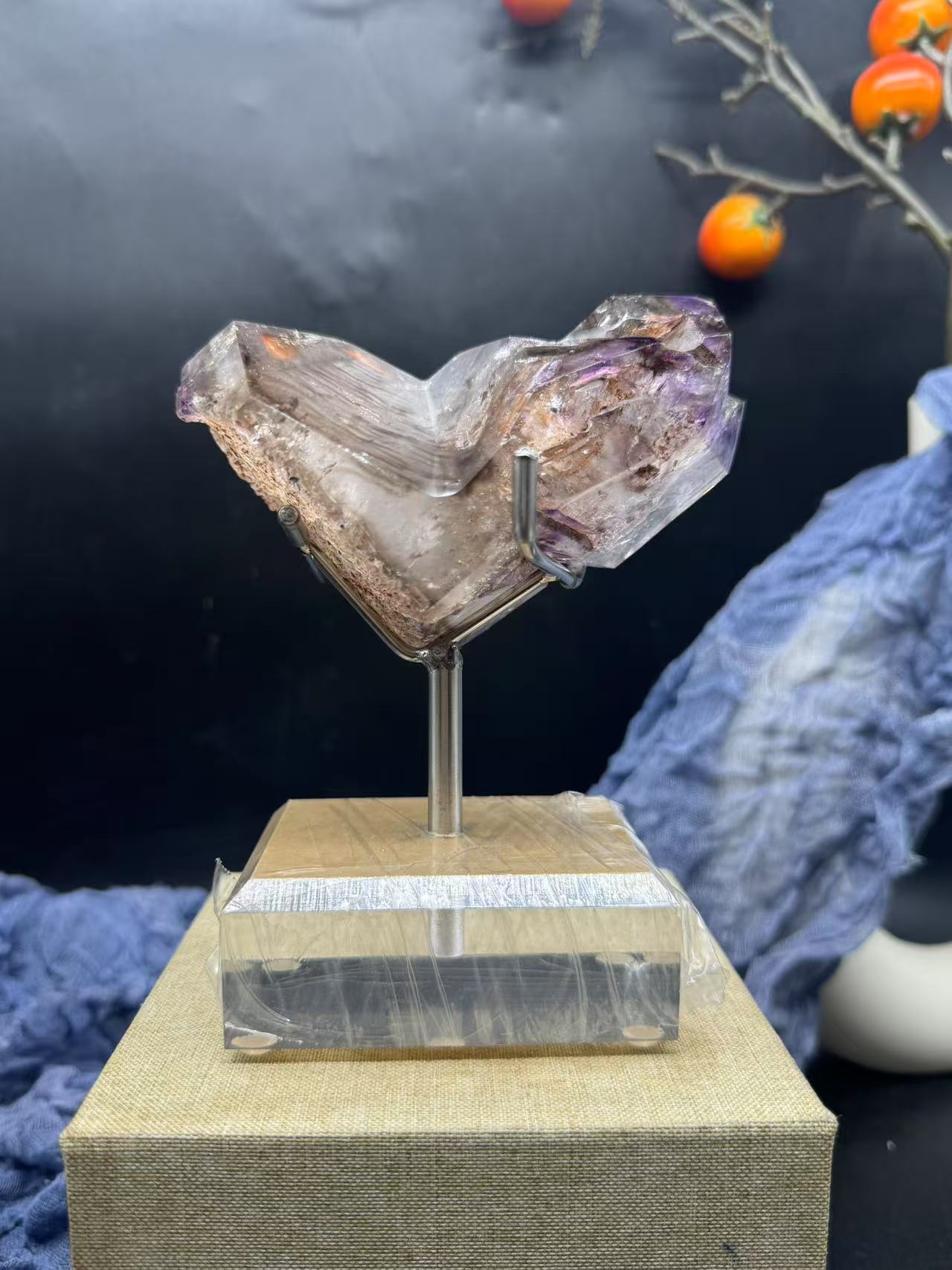 A00227 Rare natural highest quality polished super seven the shape resembles fly bird