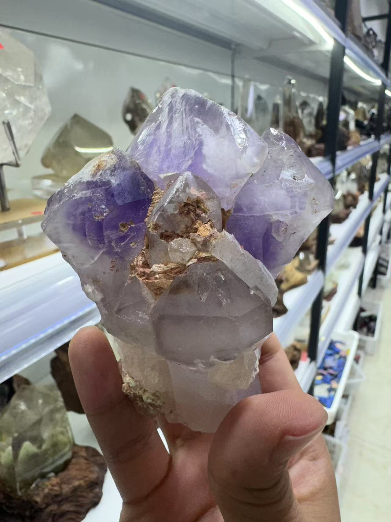 A00232 Rare natural highest quality castle shape Bolivia amethyst cluster withfree holder