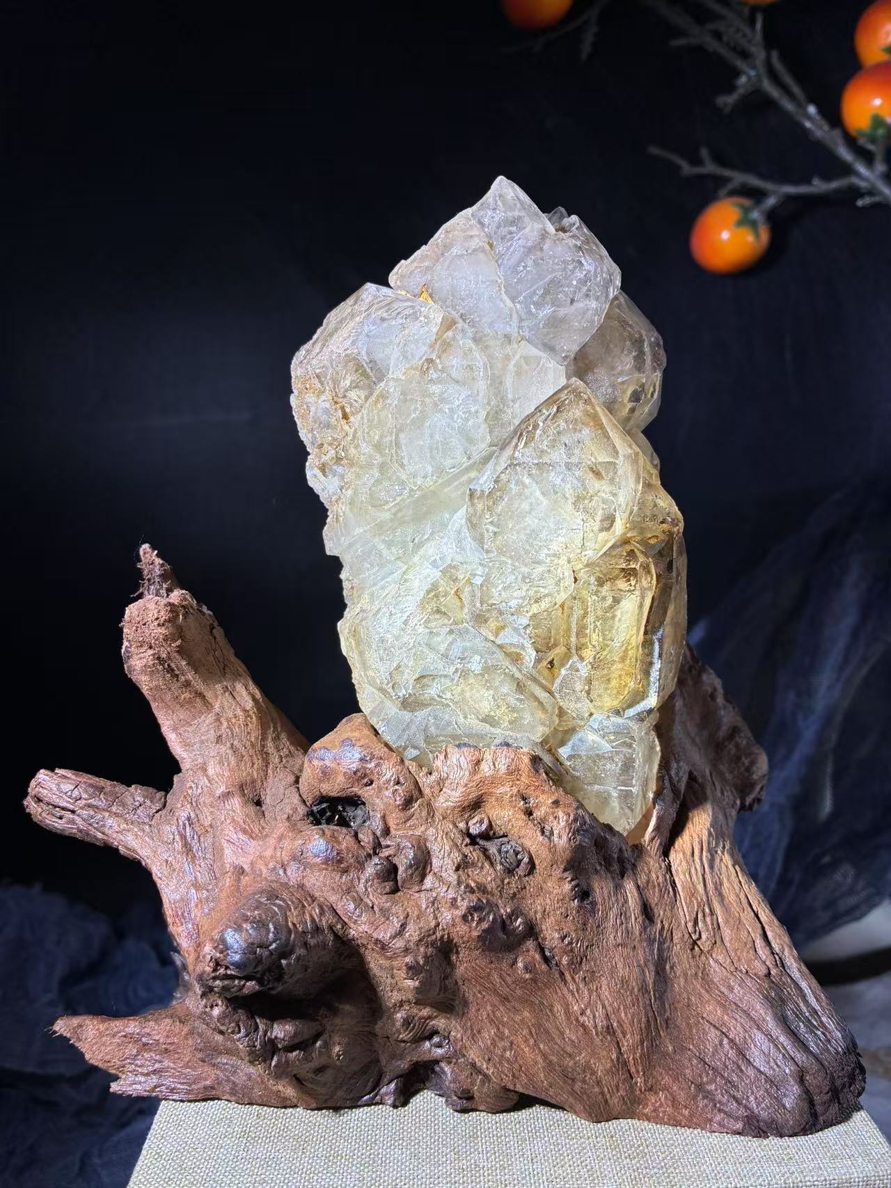 A00246 Rare natural highest quality skeleton elesicial quartz castle shape