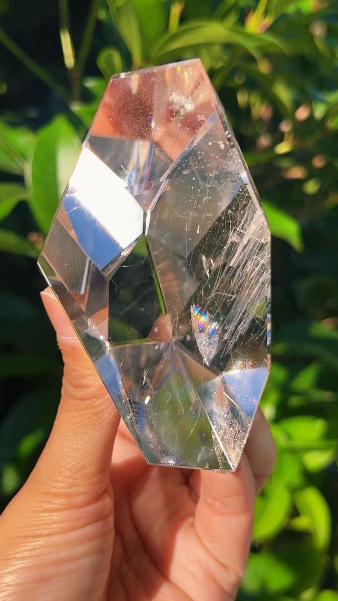 5A 250G Natural transparent White Rutilated clear Quartz lrregular Ornament freeform