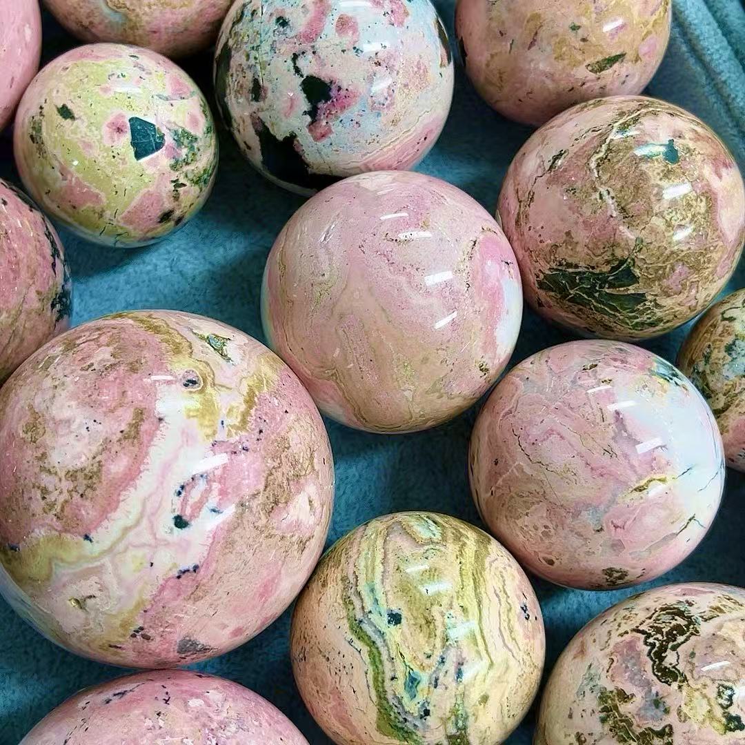 5A 280G Scarlet Veined Rhodochrosite Orb