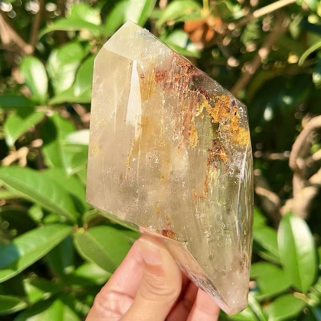 5A 270G Freeform Natural Green Phantom Quartz Decor Ornament