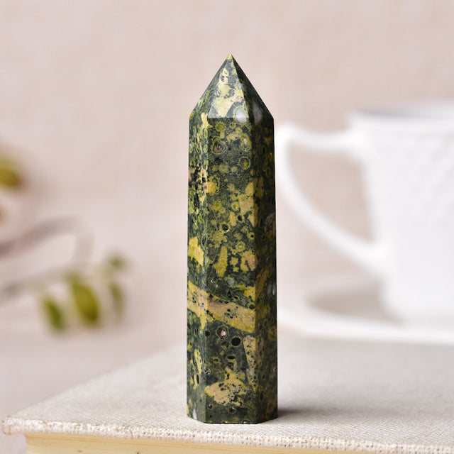 Snowflake stone tower