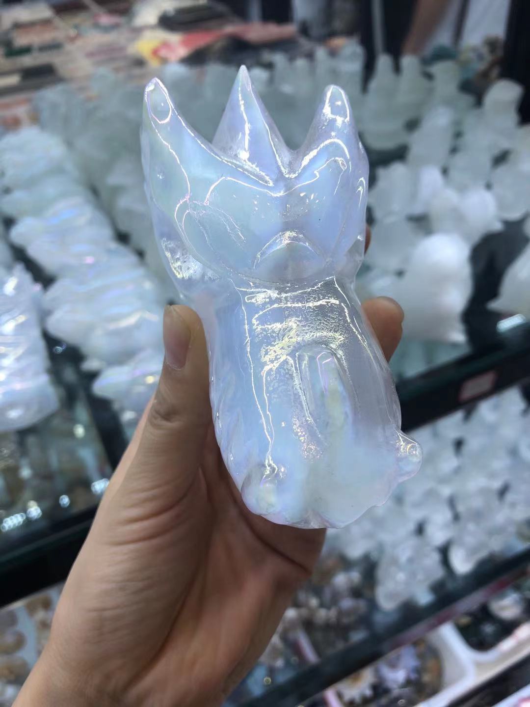 Angel aura selenite dragon