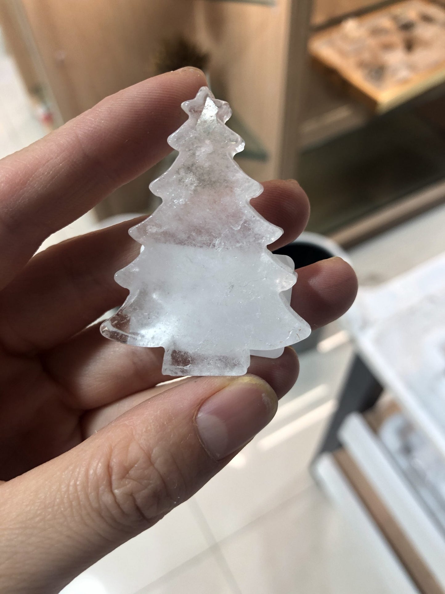 Clear quartz snowflake/Christmas tree