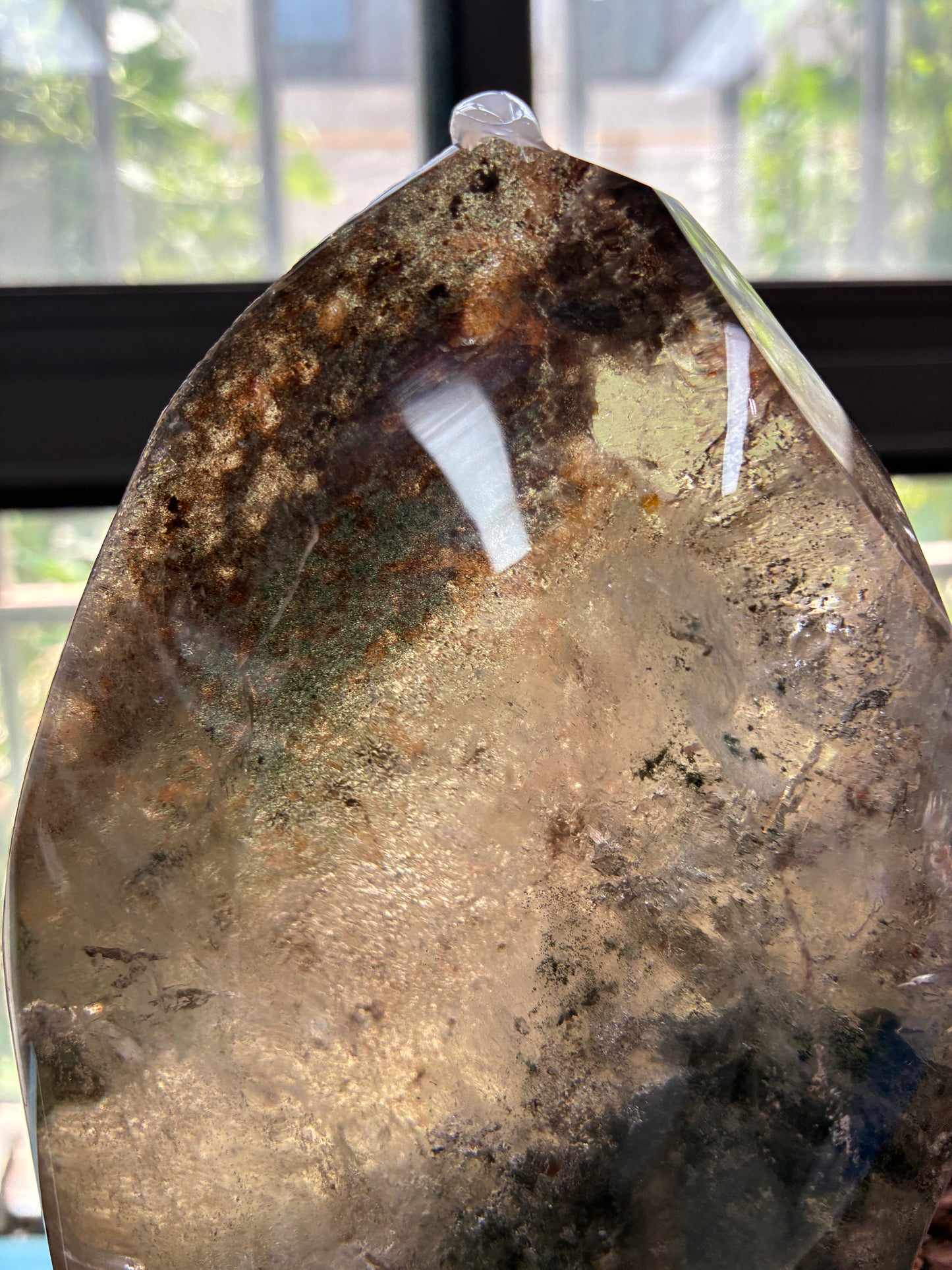 5A1820G Natural Brazil green garden Sparkly Clear Multi-Color darden Quartz freeform