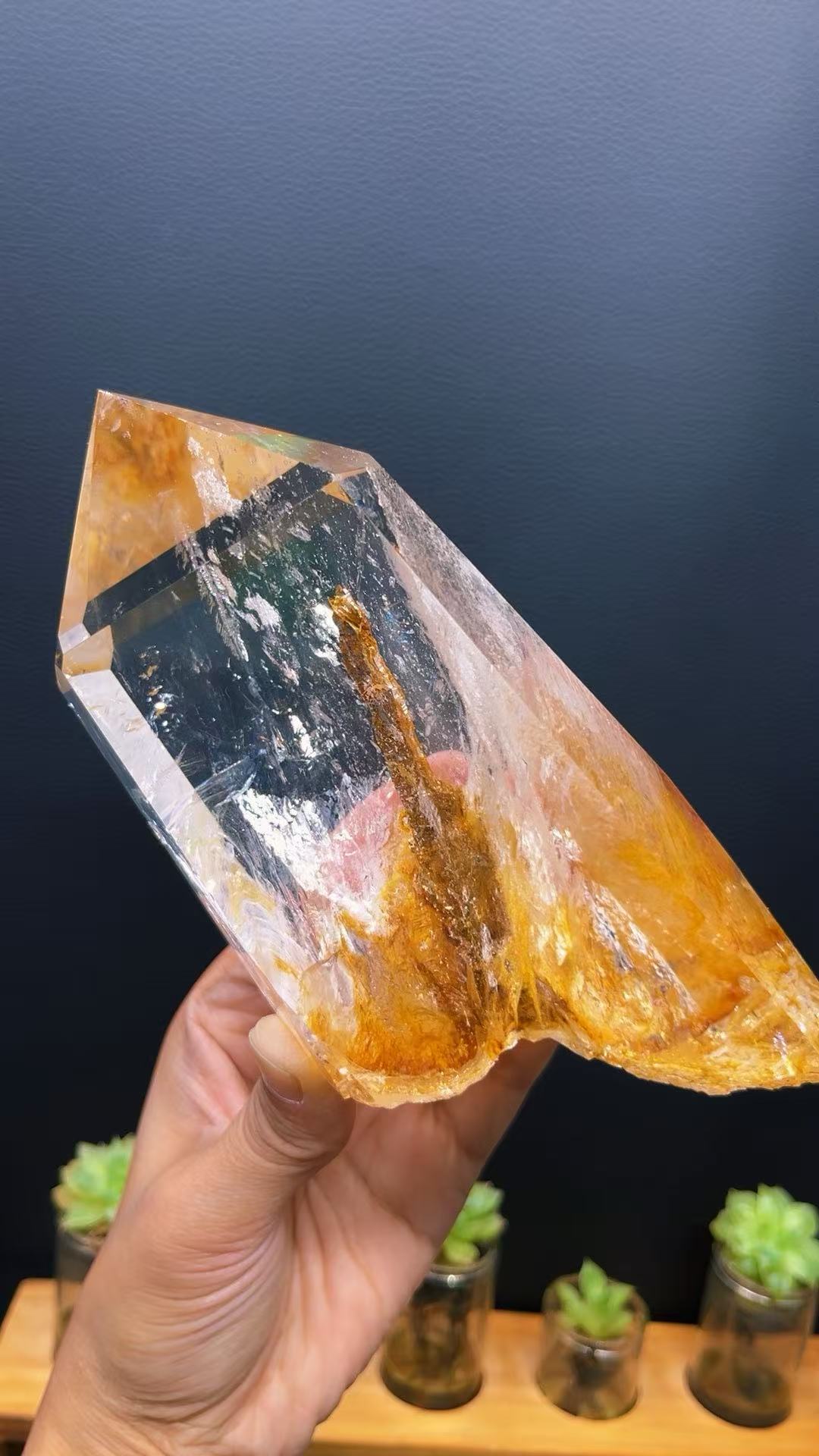 5A  740G  Yellow  phantom Quartz  Clear  Quartz