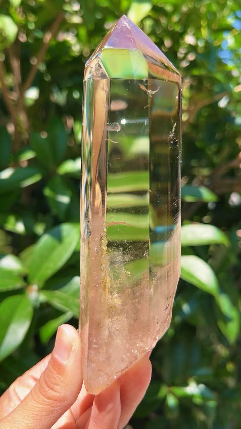 5A 360G Natural  Smoky Quartz Blue needle inside Energy Attract Wealth