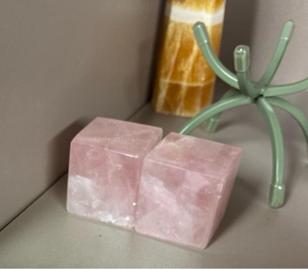 A00071 rare highest quality rose quartz cube