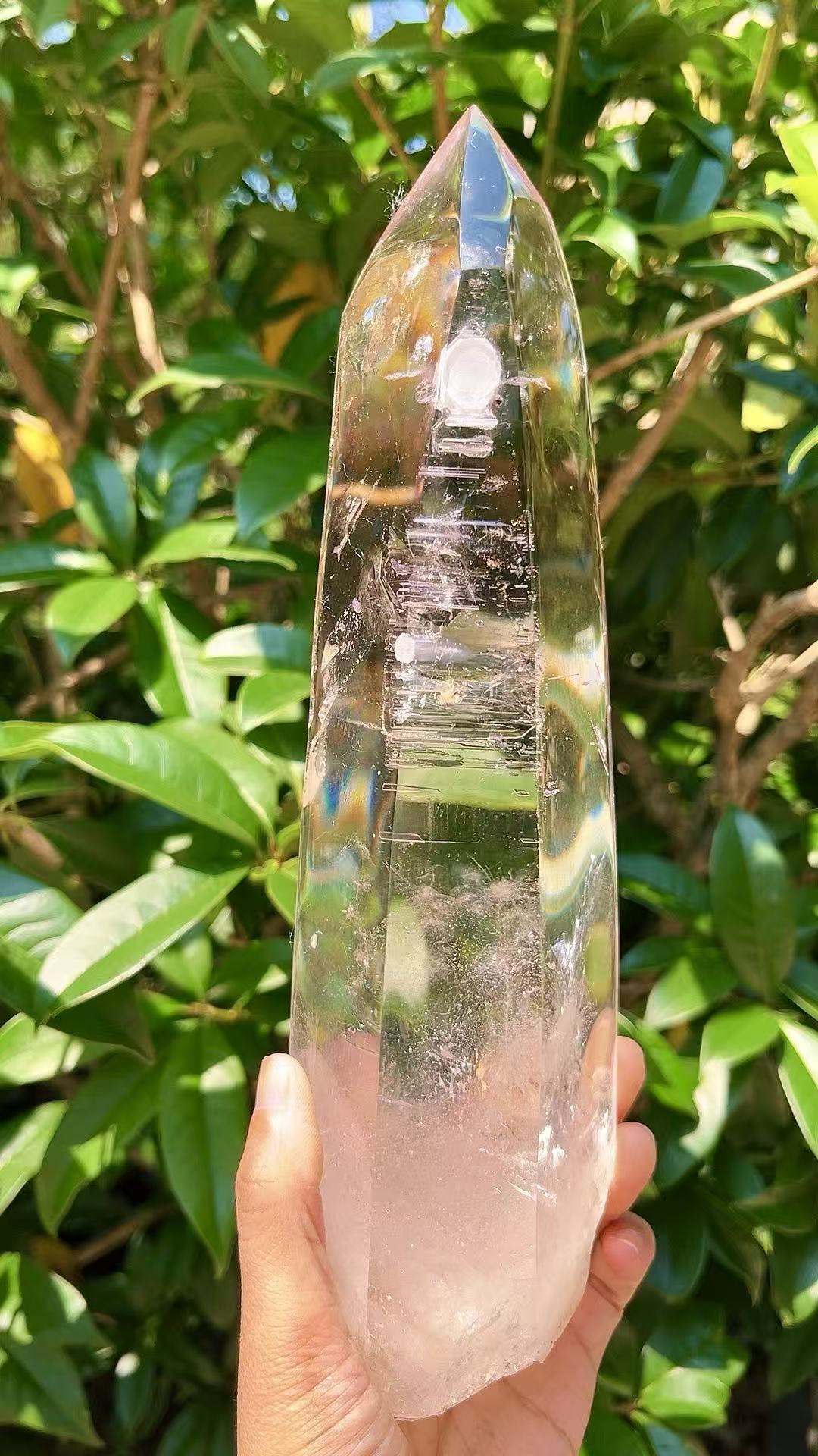 5A1210G   Lavender Amethyst Landscape Water Drop Quartz Crystal Point