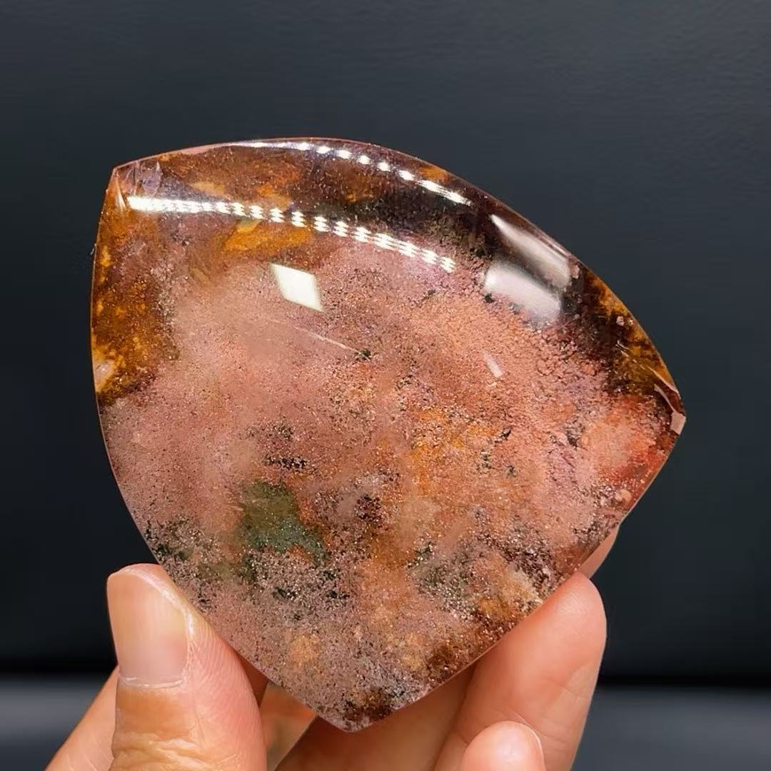5A220 G  Natural Multicolor Phantom Quartz Point