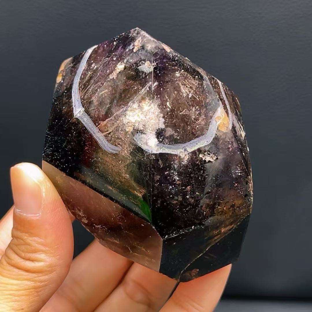 5A 360G  Natural Sea Urchin Amethyst Point