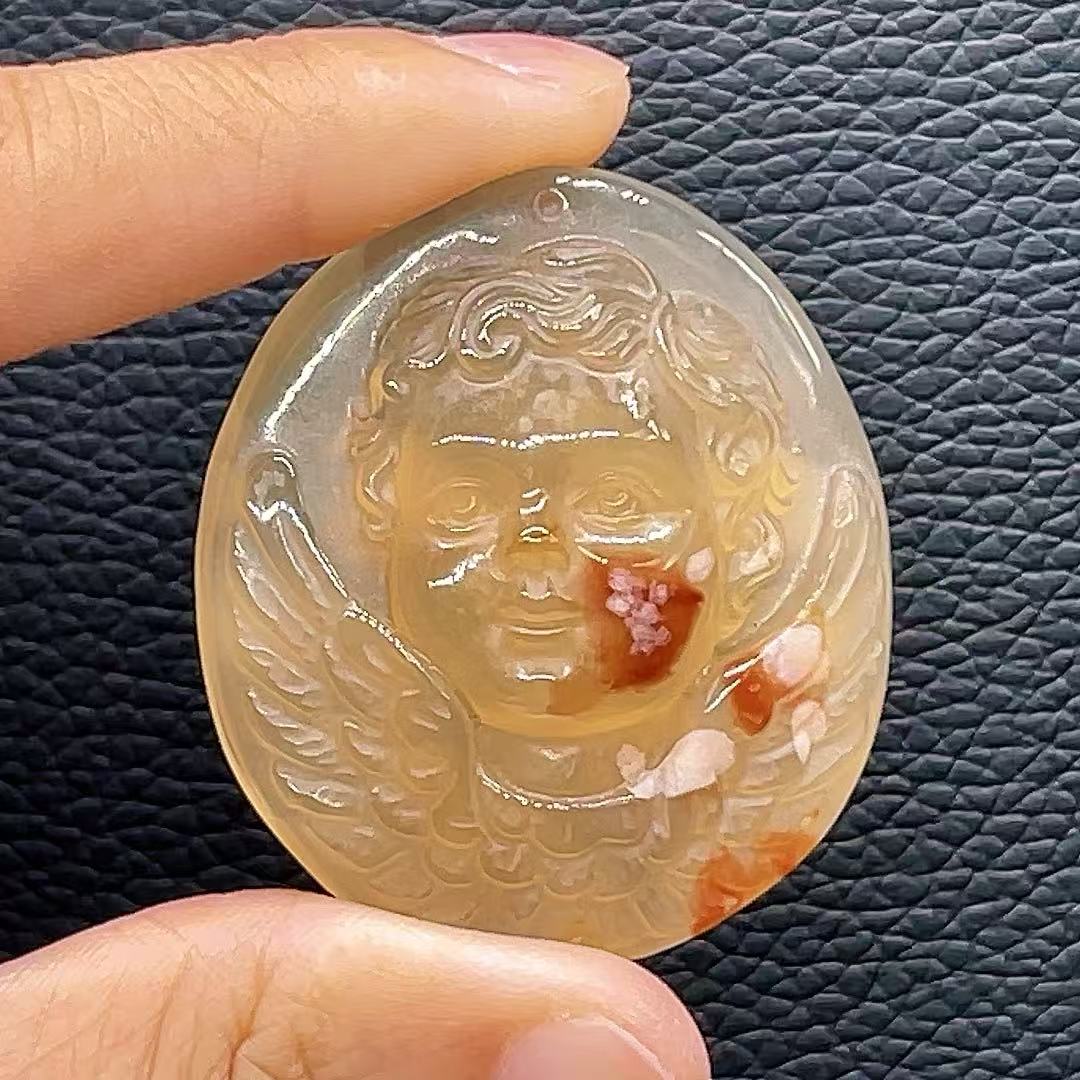 5A22G   Natural Chubut Yellow Agate Pendant