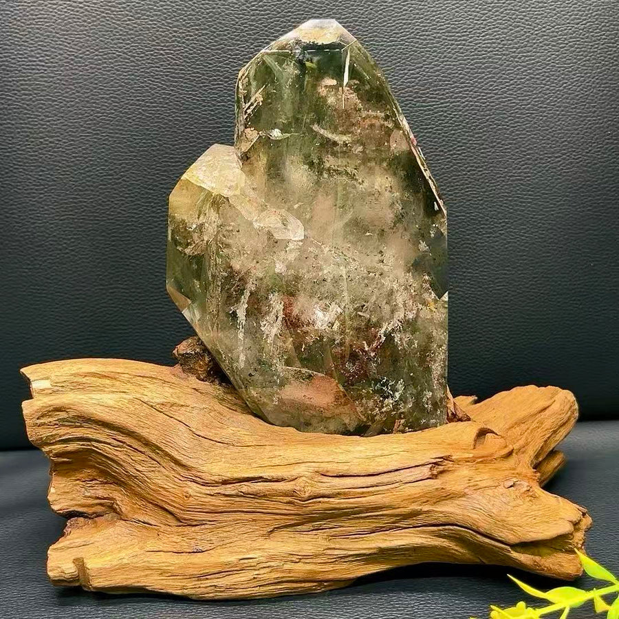 5A 1820G   Multi-color Phantom Quartz Crystal Point Ornament