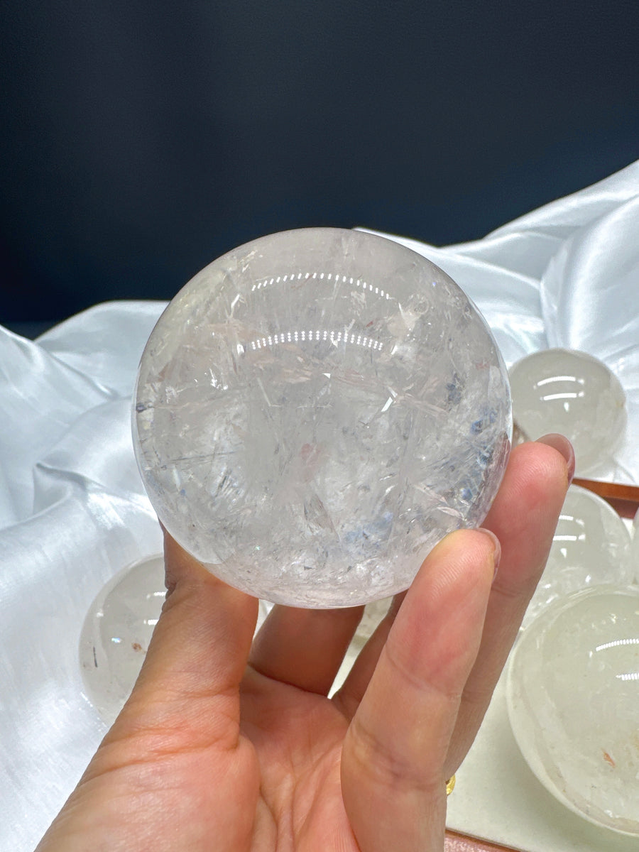 3A Natural crystal clear quartz sphere reiki healing wholesale