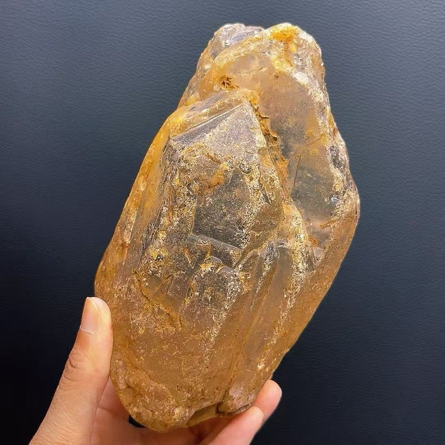5A1420G  Warm Golden Citrine Decor with Natural White Tourmaline & Rainbow Sheen