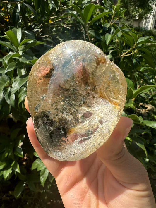 A00014 Natural golden healer garden quartz kaleidoscope