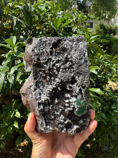 A00021  Natural blue berry  malachite mineral specimen