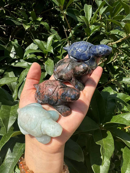 A00020 crystal turtal carving