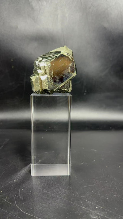 A00024 Natural recordkeeper crystal  pyrite mixed specularite mineral specimen