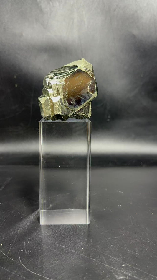A00024 Natural recordkeeper crystal  pyrite mixed specularite mineral specimen