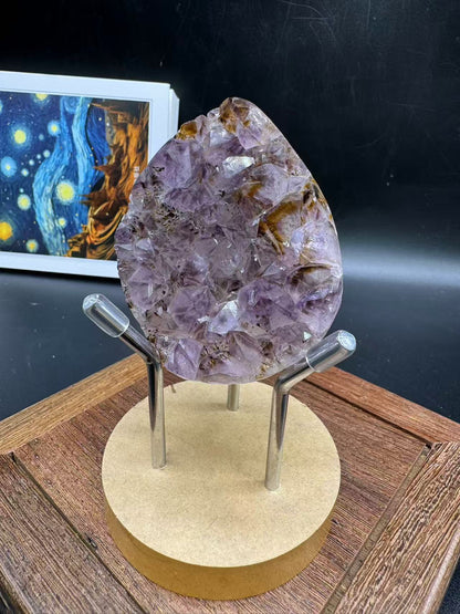A00038 super higher quality titanium amethyst birth egg