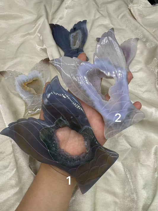 A00053 sparkly druzy agate Mermaid tail