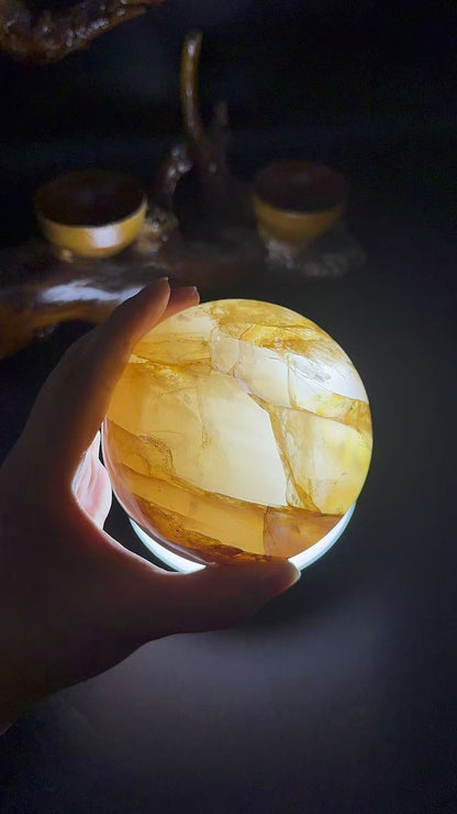 A00069 rare highest quality golden healer big sphere